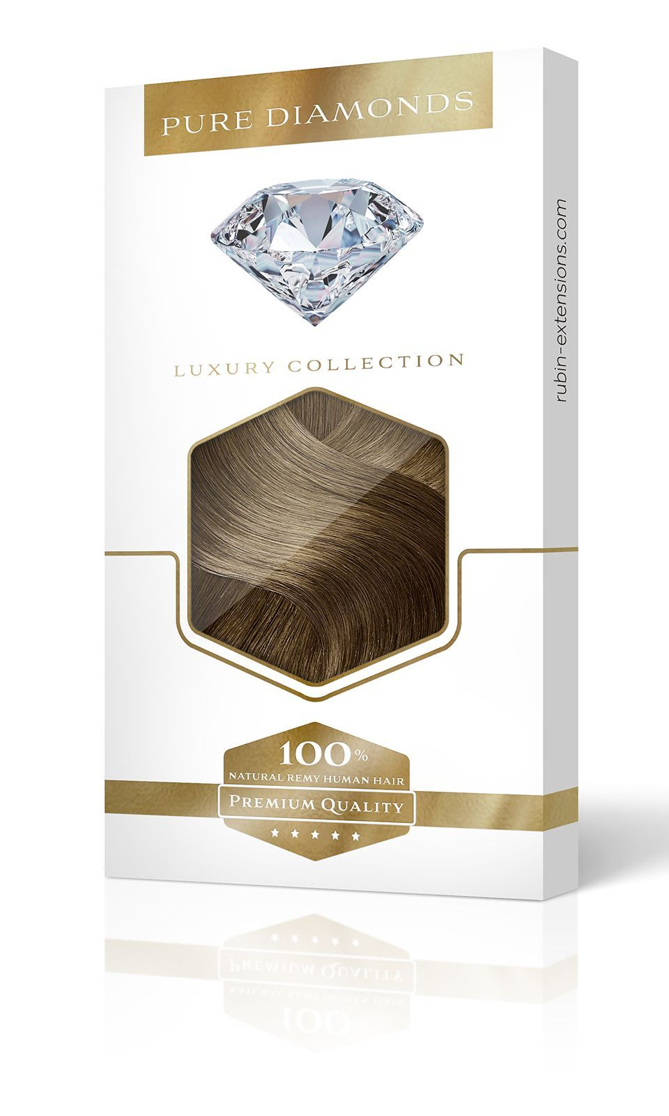 Pure Diamonds Natur-Goldbraun Clip-in Haarverlängerungen 