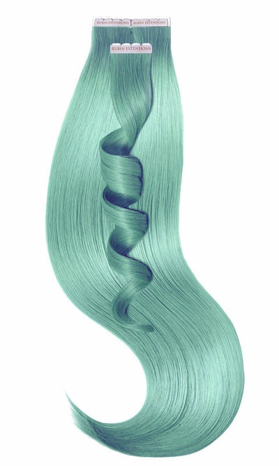 Grün Pastell Tape-in Haarverlängerungen 