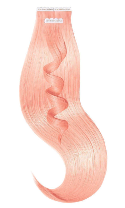 Peach Pastell Tape-in Haarverlängerungen 