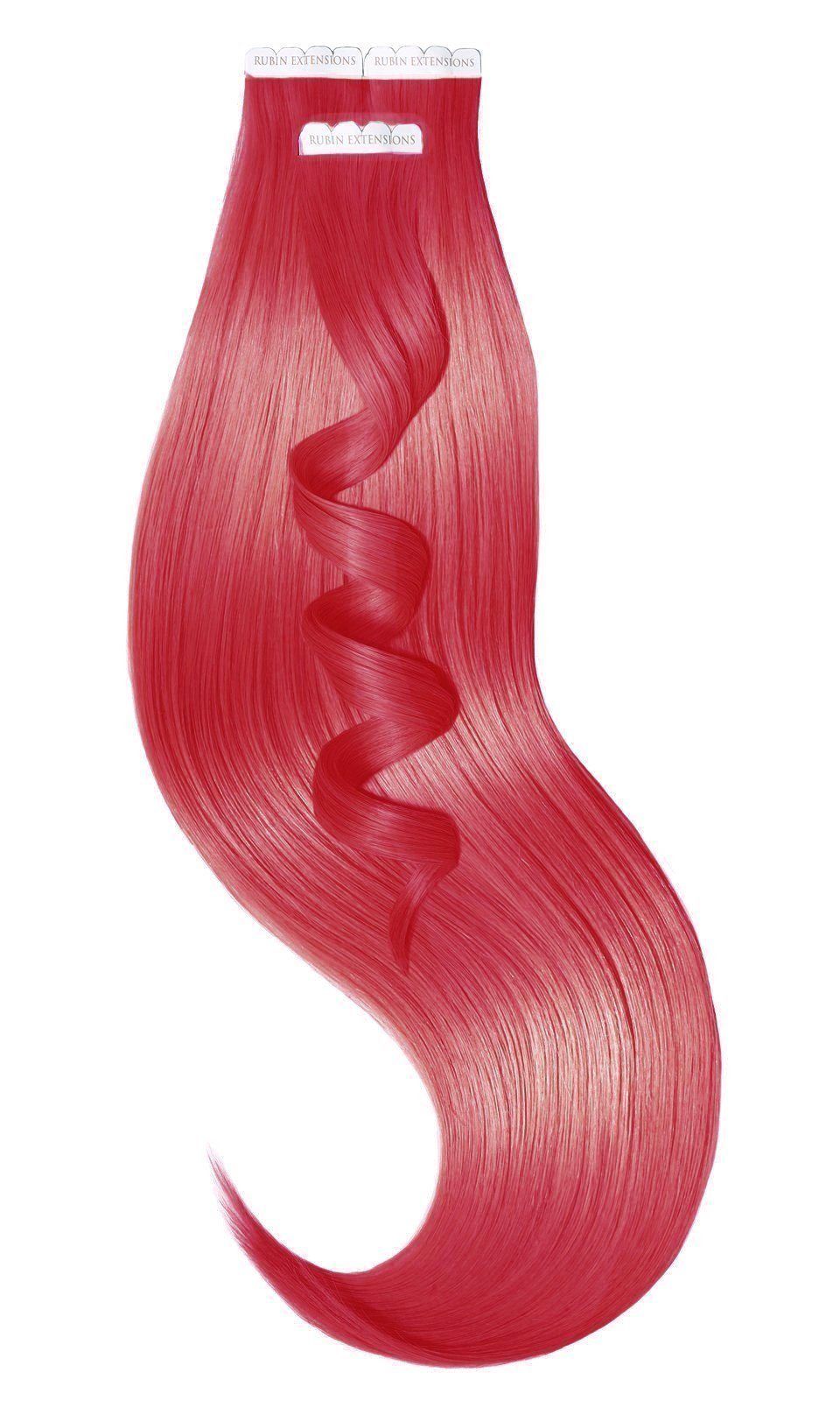 Rubin Rot Tape-in Haarverlängerungen 